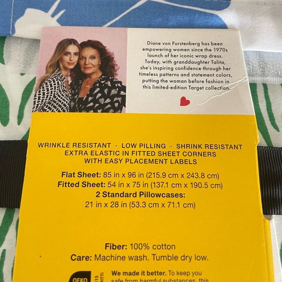 MUST GO! MOVING SALE! DVF for Target FULL Sea Green 400 TC Sheet Set - Picture 4 of 4